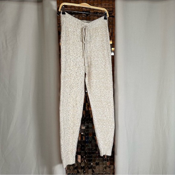 Heartloom Pants - Heartloon Jaya Soft Knit Sweater Style Jogger Pants Neutral Tan Cream Size Small